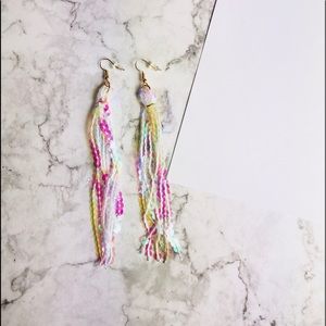 New! Holographic Mermaid Sequins Tassels Earrings